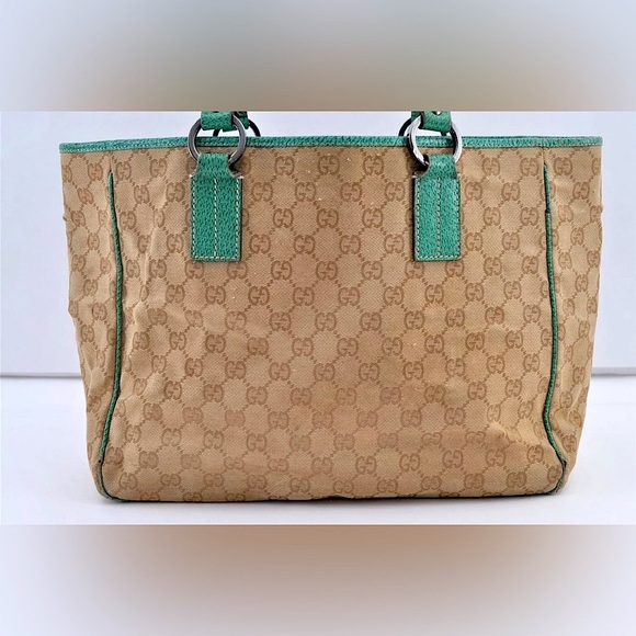 Gucci GG Teal Canvas Tote - Picture 3 of 15
